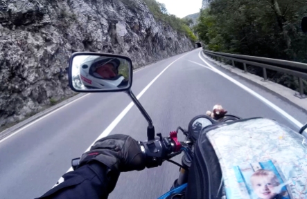 Riding through the Serbian mountains in the south
